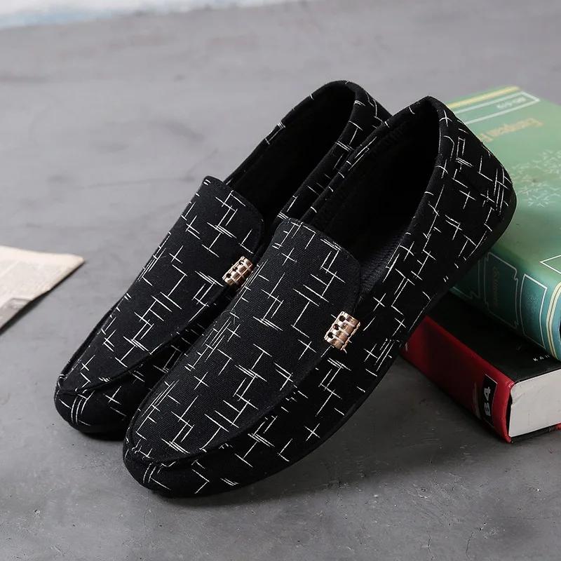 Trend Men Casual Shoes Non-slip Man Flats Comfortable Slip-on Moccasin Driving Shoes Lightweight Men Shoes Breathable Zapatillas