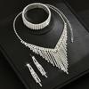 Bridal Jewelry Set Wedding Necklace Earrings Bracelet Ring Set Accessories
