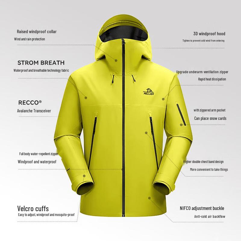 PELLIOT Rock Shell Pro Unisex Outdoor Hard Shell Jacket