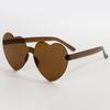 2024 Women Colors Pc Heart Shape Tinted Party Sunglasses Girls Vintage Uv400 Colors Rimless Polarized Sun Glasses