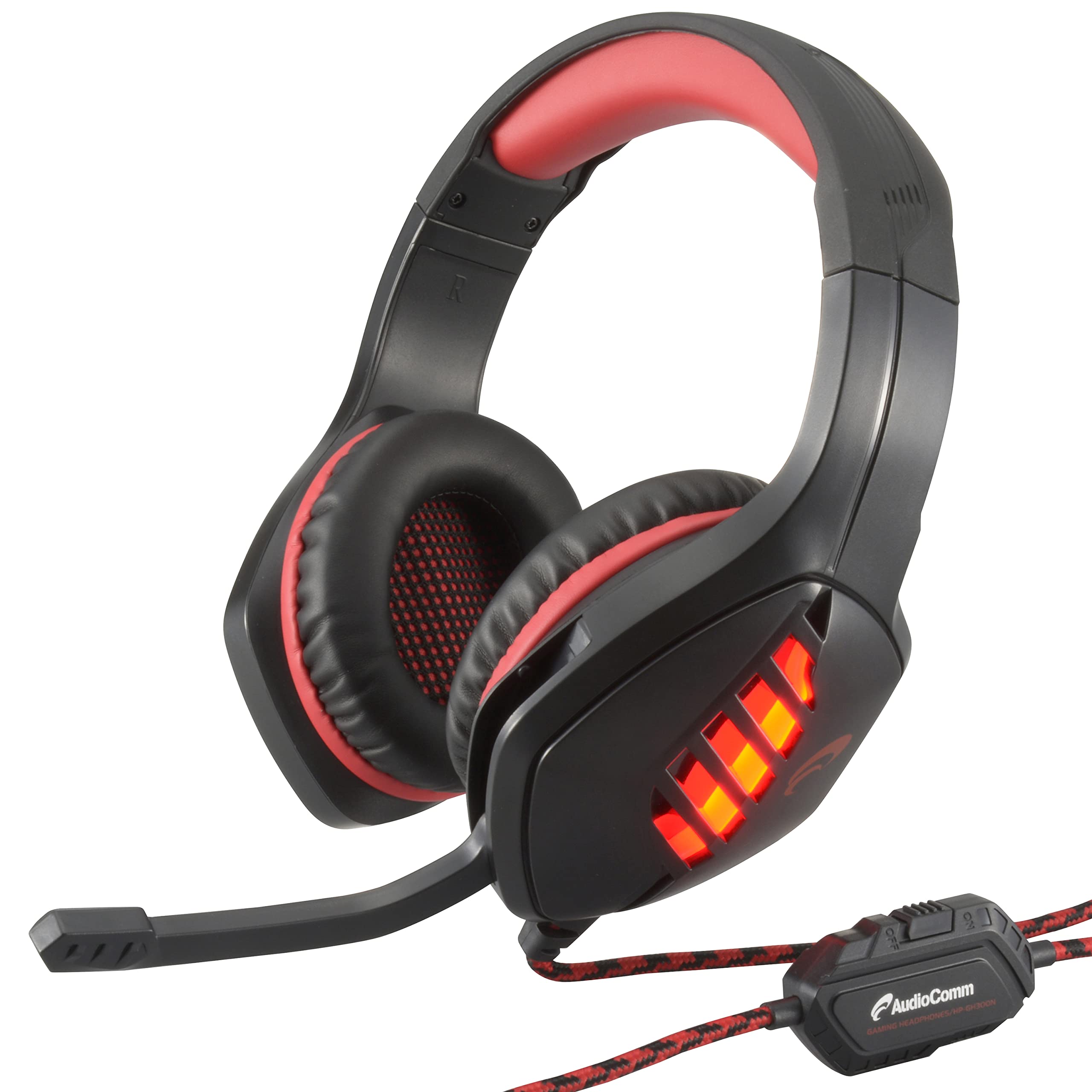 

Проводные игровые наушники OHM AudioComm с микрофоном для игр HP-GH300N 03-2427, 3,5 мм чёрный