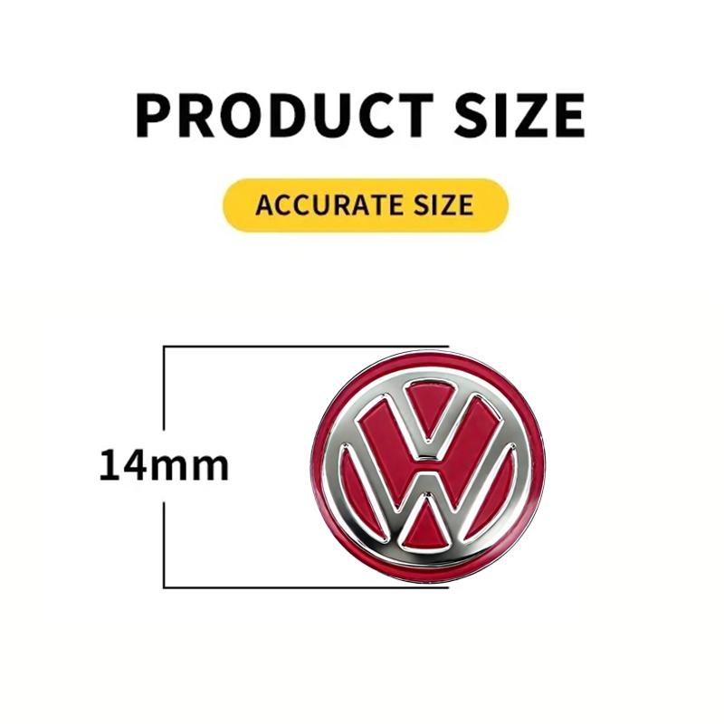 VW Valve Stems Caps 5/10Pcs Volkswagen Car Remote Key Logo Metal Emblem Stickers For VW GTI Scirocco Polo Golf Passat Tiguan T-ROC EQ1