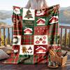 Christmas Flannel Throw Blanket Soft Warm Cozy For Sofa Bed Indoor Home Use Great Holiday Gift