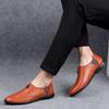 Fashion 2024 New Genuine Leather Office Formal Men Comfort Shoes Men's Loafers Slip on Lazy Driving Shoes Lightweight Korean Style Shoes