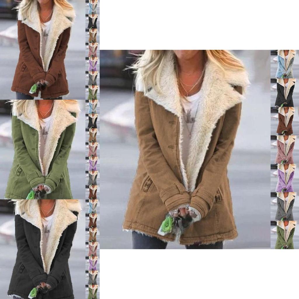 Plush Womens Warm Jacket Coats Ladies Outwear Casual Winter Overcoat Parka Jacket