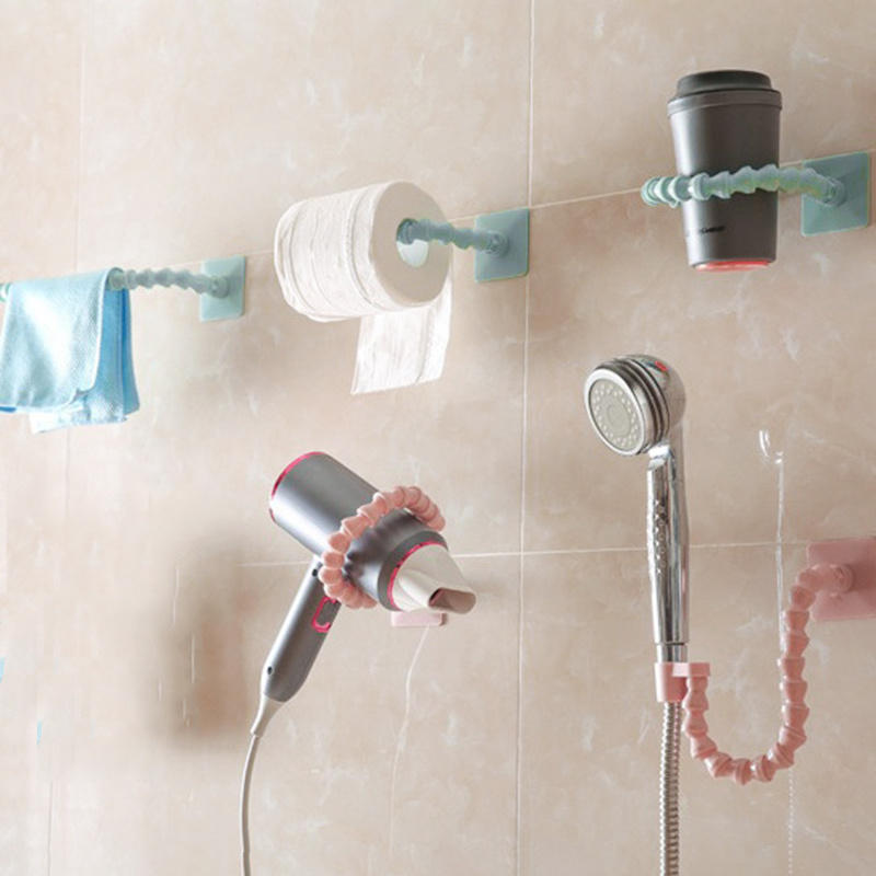 Flexible Shower Head Holder Multifunctional Wall Rack Adjustable Toilet Paper Holder Household Bathroom Kitchen Accessories