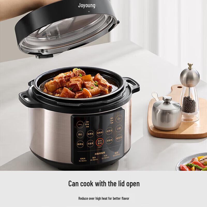 Joyoung 5L Smart Electric Pressure Cooker with Dual Pots CN plug (adapter included)