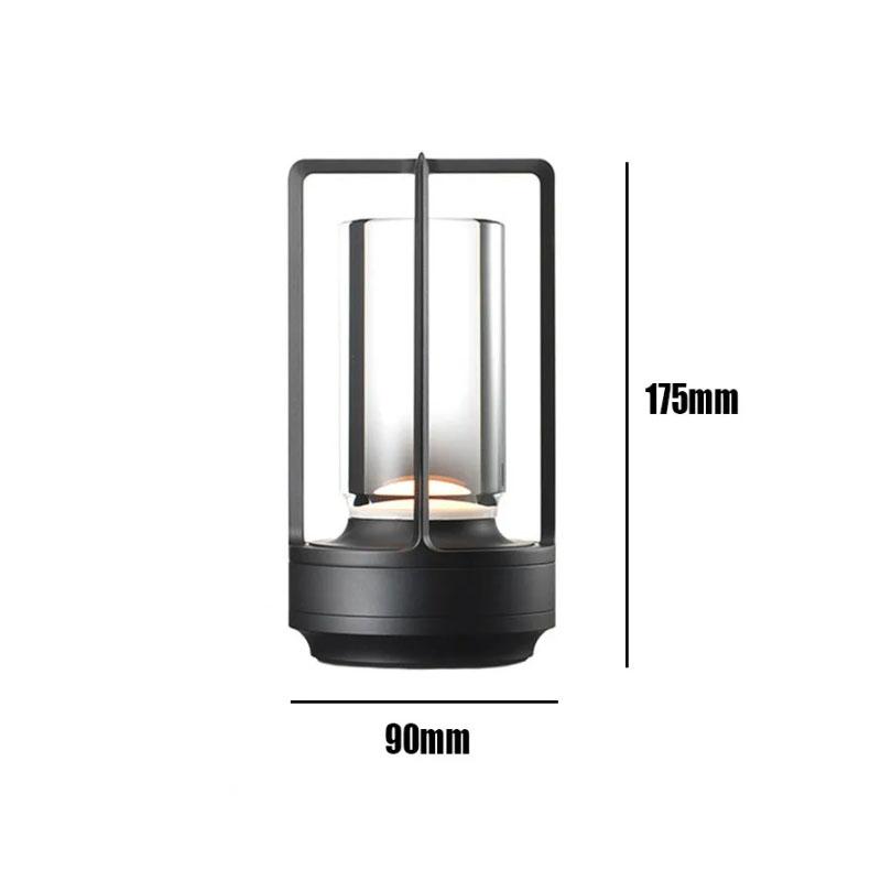 Metal LED Table Lamp Touch Dimming USB Rechargeable Cordless Retro Bar Desk Ligh Restaurant Dining Lighting Bedroom Home Decor