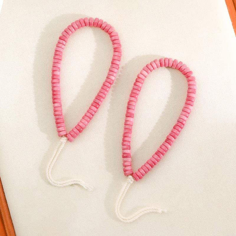 

Pink peach ivory fruit bracelet, made from whole fruit cut into slices, high oil content, high density, stress-relieving, hand-held Buddhist prayer Pink peach slices【Ivory