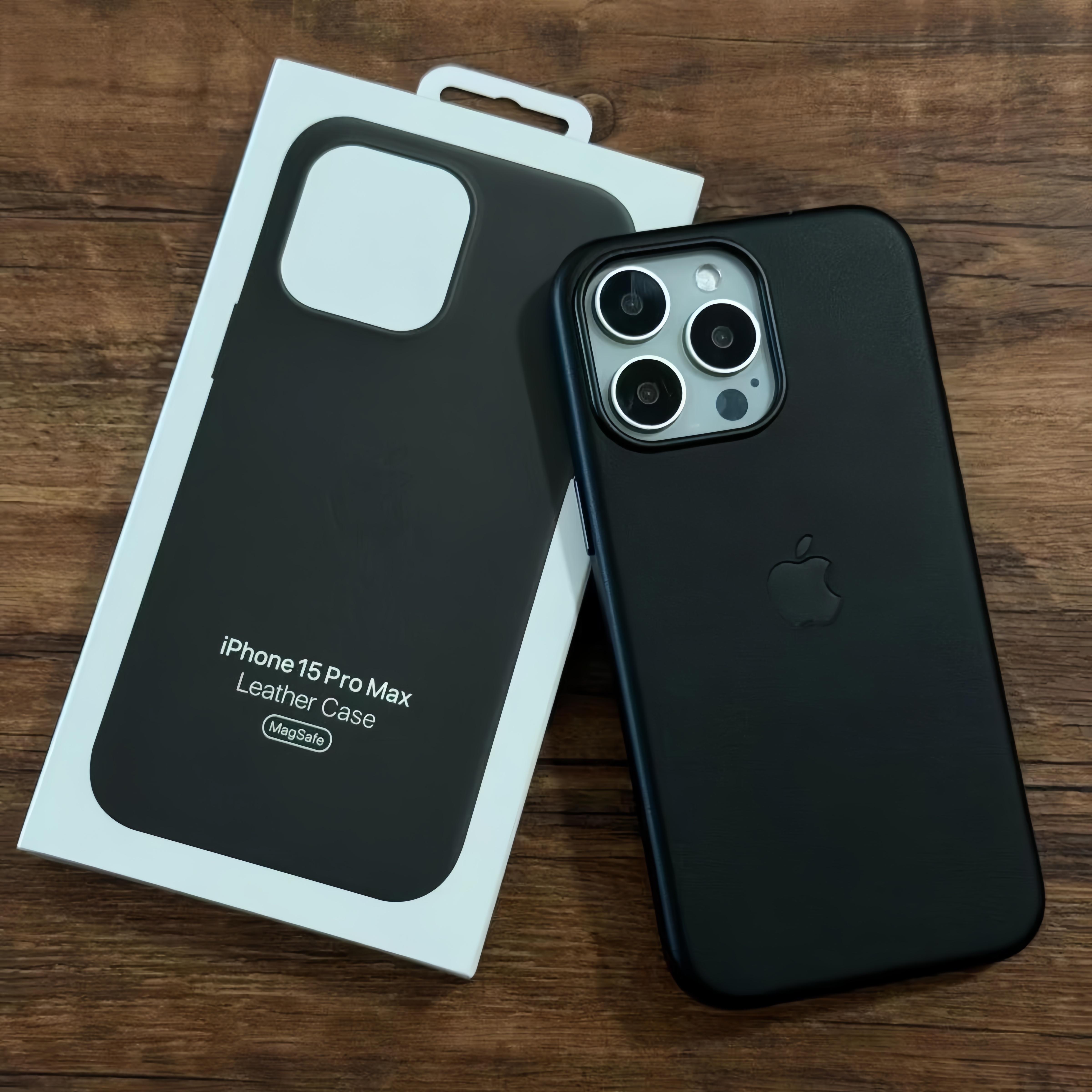 Genuine Leather iPhone 15 Case чёрный