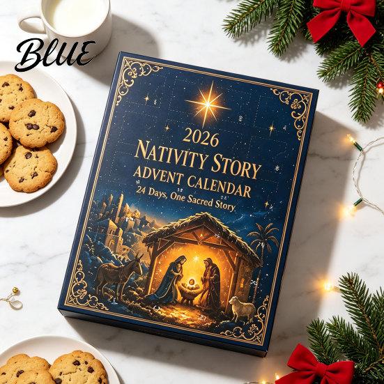 Countdown to Christmas Calendar 2026 Nativity Story Advent Calendar 24 Days Family Holiday Tradition Decor with 2D Acrylic Religious Keepsake