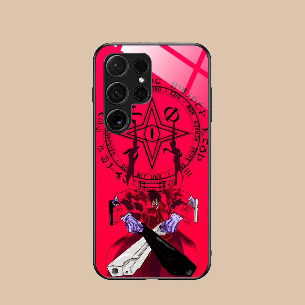 

Anime Alucard Hellsing Phone Case for Samsung Galaxy S25 S24 S23 S22 S21 S20 Note20 Plus FE Ultra Glass Colorful Cover Pretty Galaxy Note20 Ultra