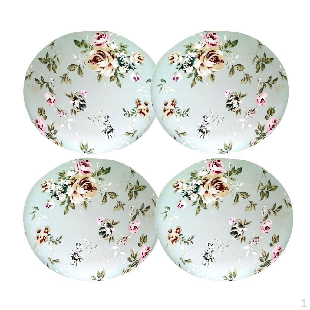 

4 шт. Элегантный съемный чехол для барного стула, сменный, круглый протектор сиденья стула, для стола, салона