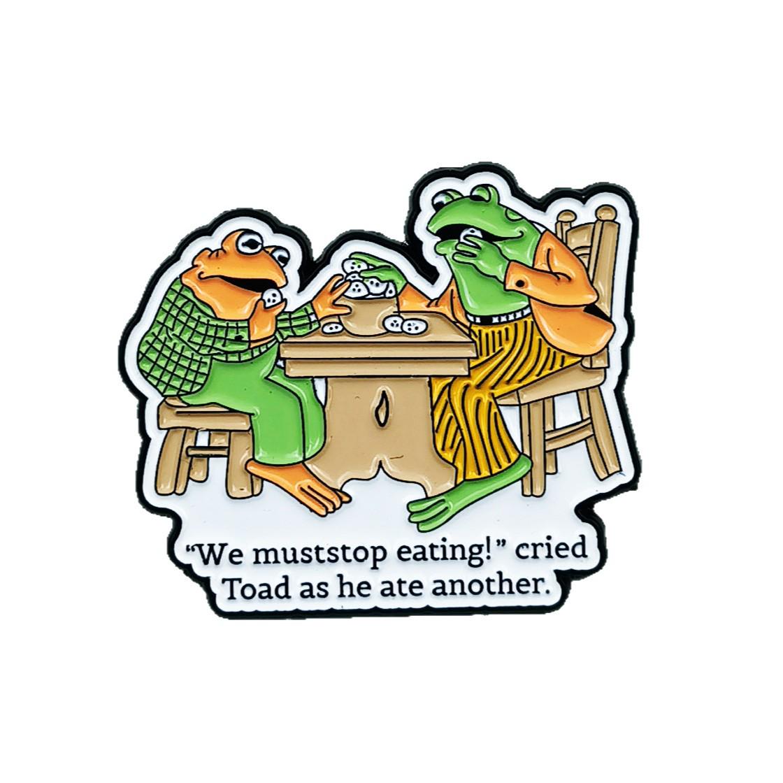 Customizable Cartoon Frog Brooch - Cute Animal Backpack Pin with English Lettering