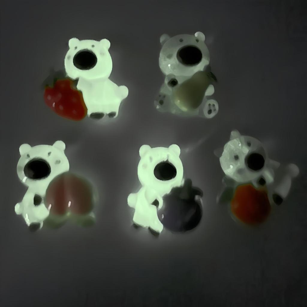 Handmade Cartoon Fruit Resin Hairpin with Luminous Surface