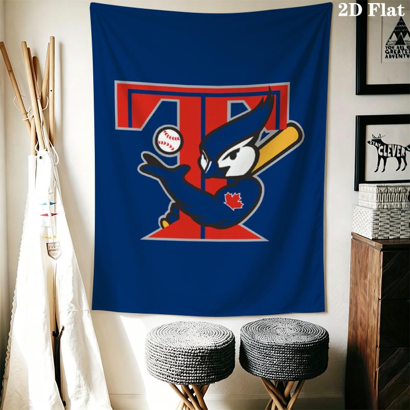Toronto Blue Jays Wall Tapestry Aesthetic Wall Hanging Printed Fabric Blanket Decorative Tapestries for Bedroom Living Room Home Decor