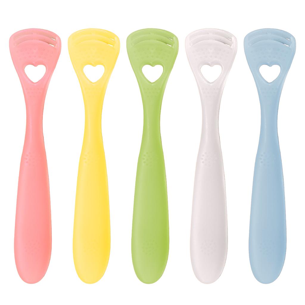 2Pcs Tongue Surface Oral Cleaning Brushes Adult Children Soft Silica Gel Tongue Scraper Color Random Oral Cleaner Brush