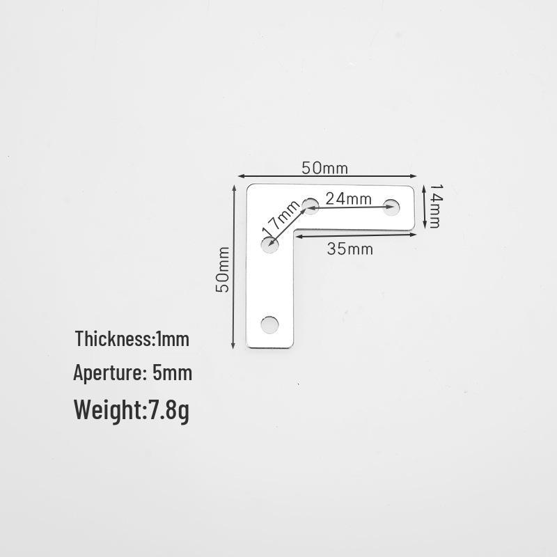 Stainless Steel Flat & L-Type Angle Bracket Reinforcement Connector