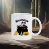 Happy Halloween Ceramic Mug Black Bat Water Cup Witch Spooky Coffee Mug Trick or Treat Party Mugs Original Coffee Cups Drinkware