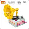LOZ 1123 Hudební nástroj Gramofon Hudební přehrávač Jukebox Mini kostky Stavebnice Hračka pro děti Dárek bez krabičky
