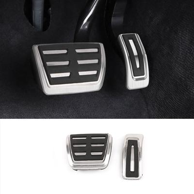 For Porsche Macan 2018- Stainless Steel Car Pedal Brake Clutch Non Slip Accelerator Foot Cover Trim Car