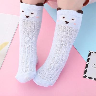 Cartoon Animal Baby Socks Newborn Spring Summer Cute Fox Breathable Cotton Knee High Socks For Baby Girl Boys Accesories