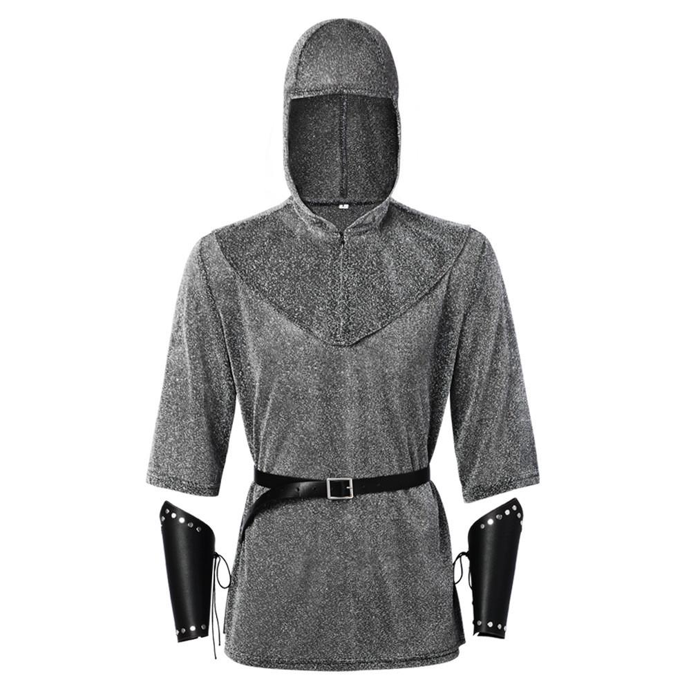 Fantasy Knight Cosplay Costume With Polyester Fabric For Halloween And Theater Performances