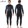 Manufacturer 3mm Diving Suit Men's Wet One-piece Thermal Snorkel Long-sleeved Cold-proof Surfing Swimsuit