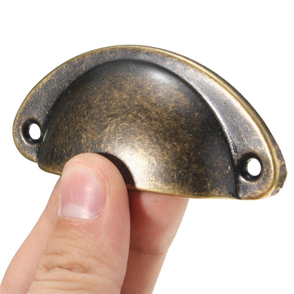 

Box Hardware Vintage Furniture Drawer Cabinet Metal Cupboard Knob Pull Handles Antique Shell бронзовый