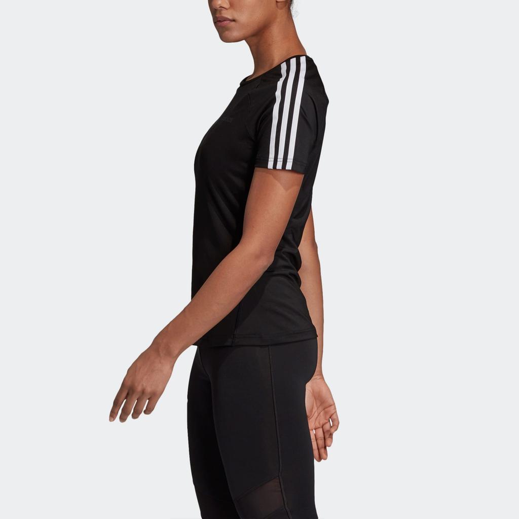 Adidas T Shirts Women's Black Crew Neck Moderate Straight Fit EH8722