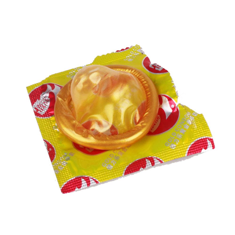 10Pcs Golden Condoms Smooth Lubricated Durable Penis Sleeve Sex Toys Add Hot Lubricants