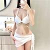 Women Three Piece Split Backless Sexy Bikini Swimsuit With Underwire