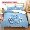 Olympique De Marseille Pattern Bedding Quilt Set  Home Decoration  Gift (1 * Duvet Cover + 2 * Pillowcase  Without Core)