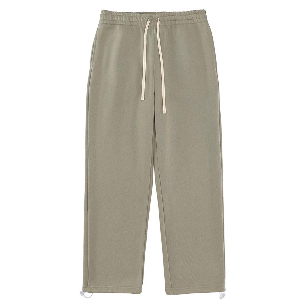 2025 Autumn/Winter Fleece-Lined Hooded Sweatshirt & Pants Set – Men's Trendy European/American Basic, Solid Color, 510g.