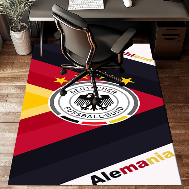 German Football Emblem Printed Office Carpet Chair Cushion Entryway Rug, Rugs for Living Room, Bedroom Christmas gifts