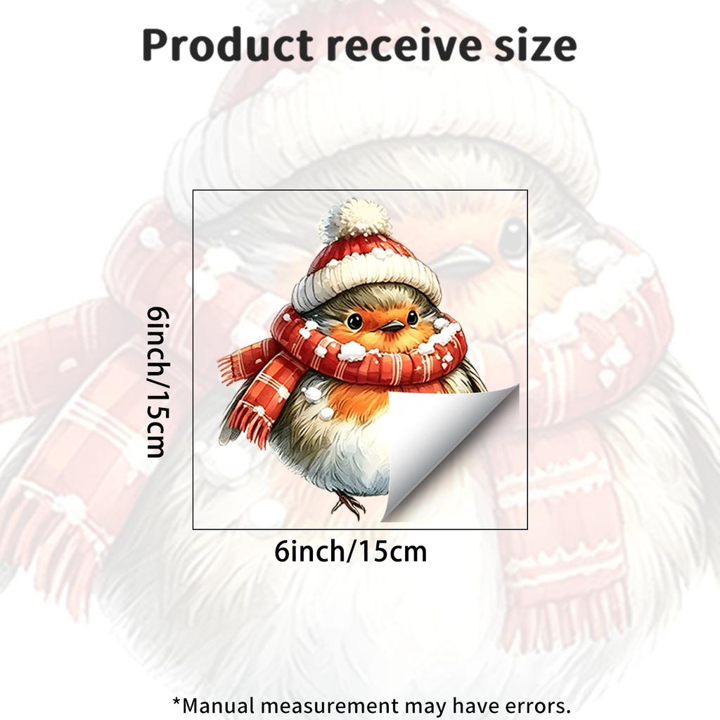 Sticker Watercolor Festive Robin Wool Wall Sticker for Decorating The Living Room Wall Surface