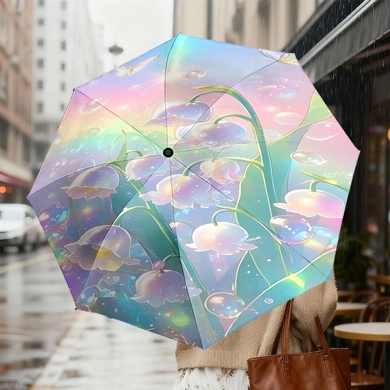 Enchanted Garden Umbrella: A Magical Companion for Outdoor Adventures, Auto-Opening & Closing, Lightweight and Durable 055