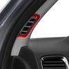 2Pcs Red Carbon Fiber Interior A-pillar Air Vent Cover Trim For Dodge Durango