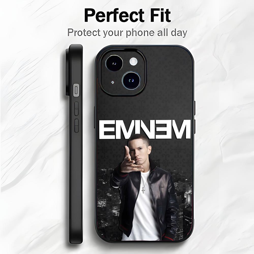 Legendärer Rap Amerikanischer Rapper E-Eminem Handyhülle Handyhülle Weiche Verpackung Leicht Für iPhone17 16 15 14 13ProMax iPhone16 black