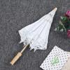 Guarda-chuva de renda estilo ocidental para noivas, guarda-sol para banquete, palco, fotografia, acessórios para casamento, tamanho G branco