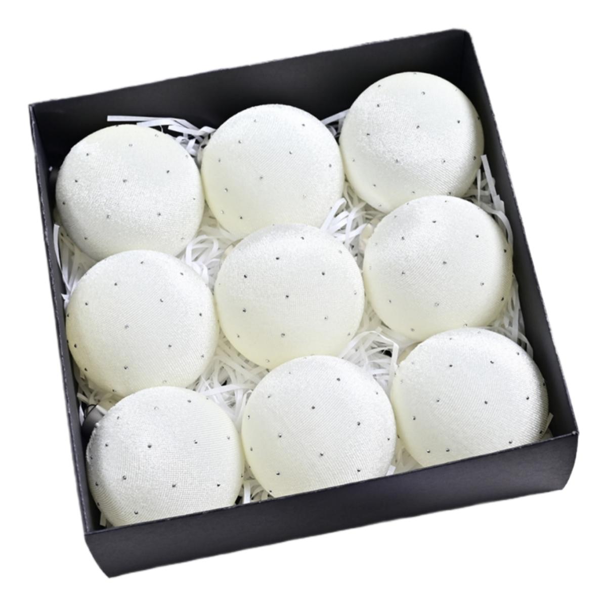 Украшения для праздничной вечеринки, включающие 9 бархатных рождественских шаров, мягкая текстура, для елки и сезонного использования