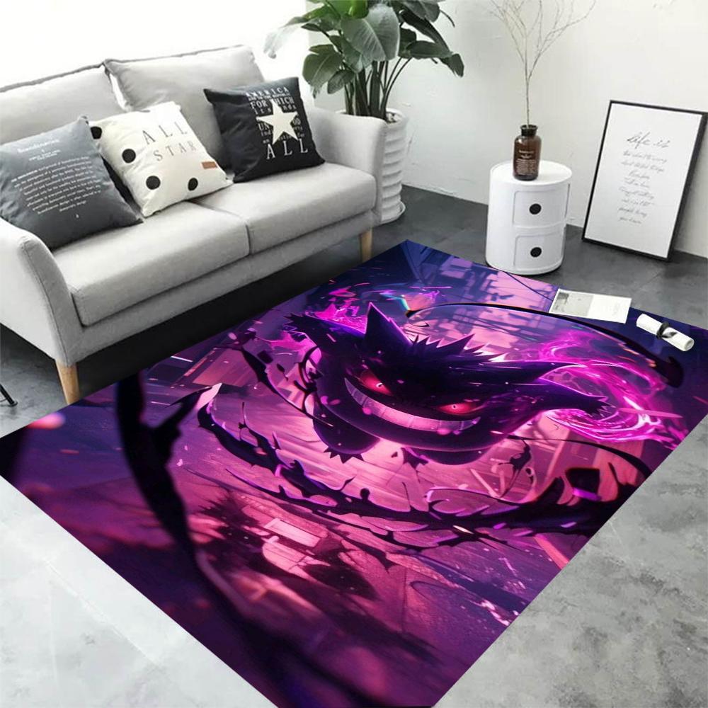 Creative Gengar Pokemon Anime Carpet for Living Room Bedroom Kids NonSlip Playmat Balcony Lounge Sofa Rug Gift Idel