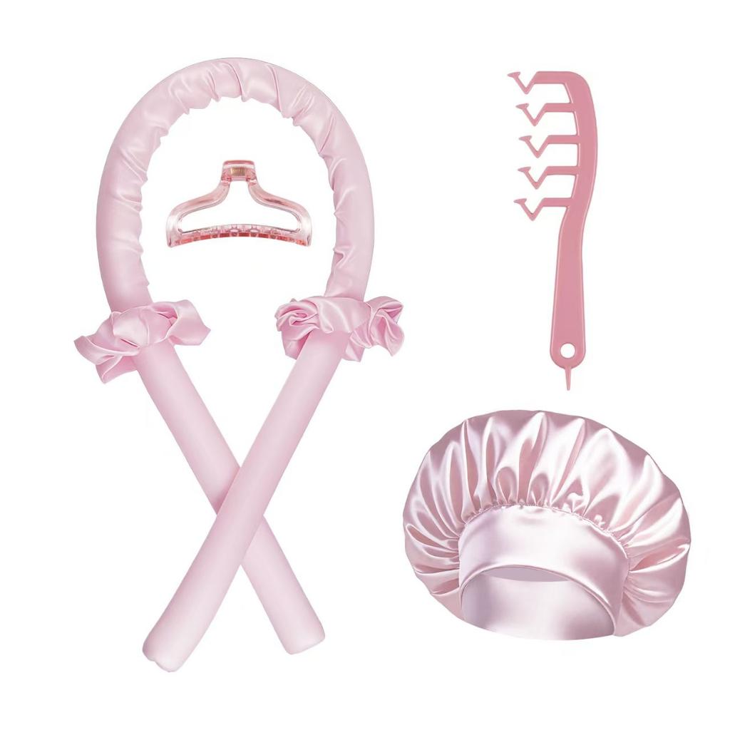 Best Selling Z-Part Hair Comb Sponge Sleep Cap Heatless Hair Curler LED Temperature Display Set for Overnight Curls Home DIY