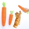 Cat Toy Carrot Sound Bite Resistant Paper Rope Clean Teeth Interactive Chew Toys Cat Kitten Built-in Bell Small Animals Pet Toys 4