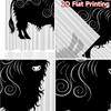 2D FLAT PRINTING 2pcs Curtains (Without Rod) Swirling Bull Silhouette Modern Curtain Modern Machine Washable Fabric Curtains