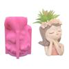 E-0003 Cute Sleeping Girl Creative Pen Holder Succulent Plants Flowerpot Scented Candle Silicone Mold Chocolate Cake Decoration