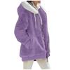 Women Fleece Jacket Autumn Winter Warm Hooded Coat Casual Zipper Outerwear Solid Color Cashmere Coats Fashion Ladies Clothes New