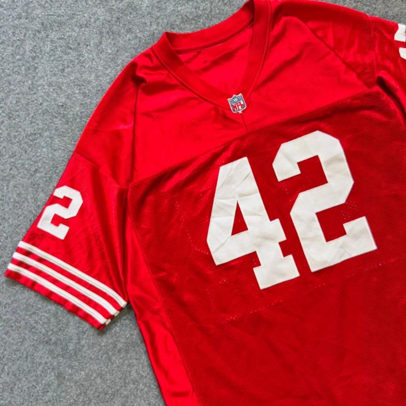European and American Street Retro Mesh Loose V-neck Digital Printed T-shirt