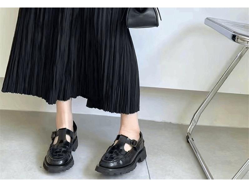 High Waist Pleated A-Line Midi Skirt - 2025 Slimming, Solid Color, Versatile Design