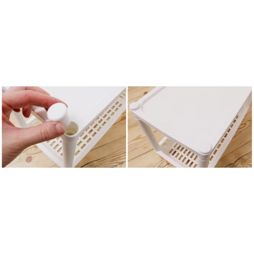 Izumi Kasei Vita Long Rack T4-Tier Kitchen Cart with Casters, 3749